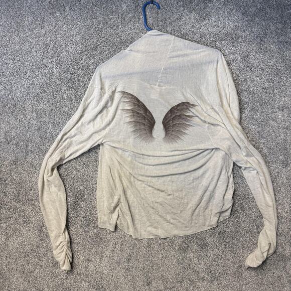 Y2K Lightweight Cardigan L Angel Wings Ethereal Fairycore Boho Chic Romantic - Picture 6 of 11